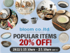 Popular Ceramic Tableware are 20% OFF for a Limited Time
