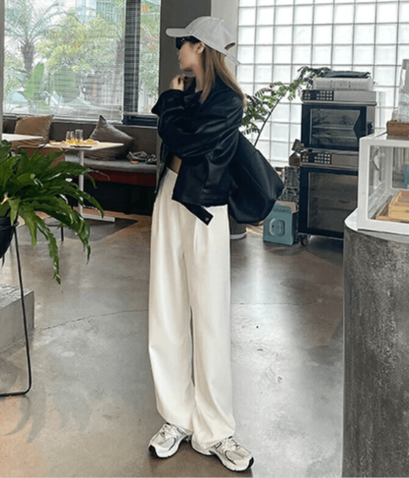 White Cargo Jogger Pants  Momo - Twice - Fashion Chingu
