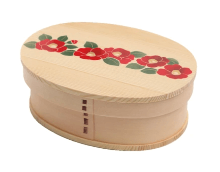 CHERRY BLOSSOM ROUND Personalized Handmade Japanese Bento Lunch Box 640 Ml  Magewappa Lacquered Box Cedar Wood 